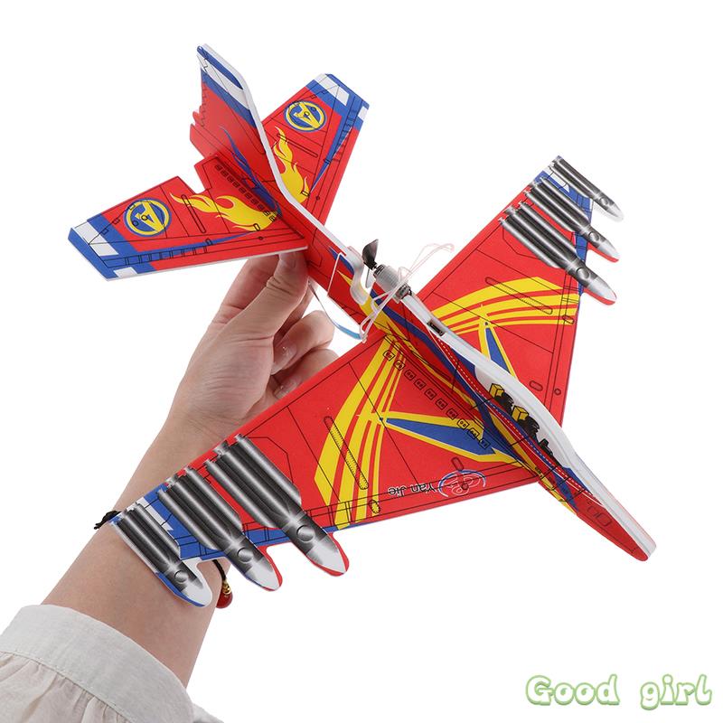 Play Hand Throwing Airplane Electric Plane Foam Airplane Electric Led Foam Throwing Glider Aircraft Model Outdoor Boys Toy