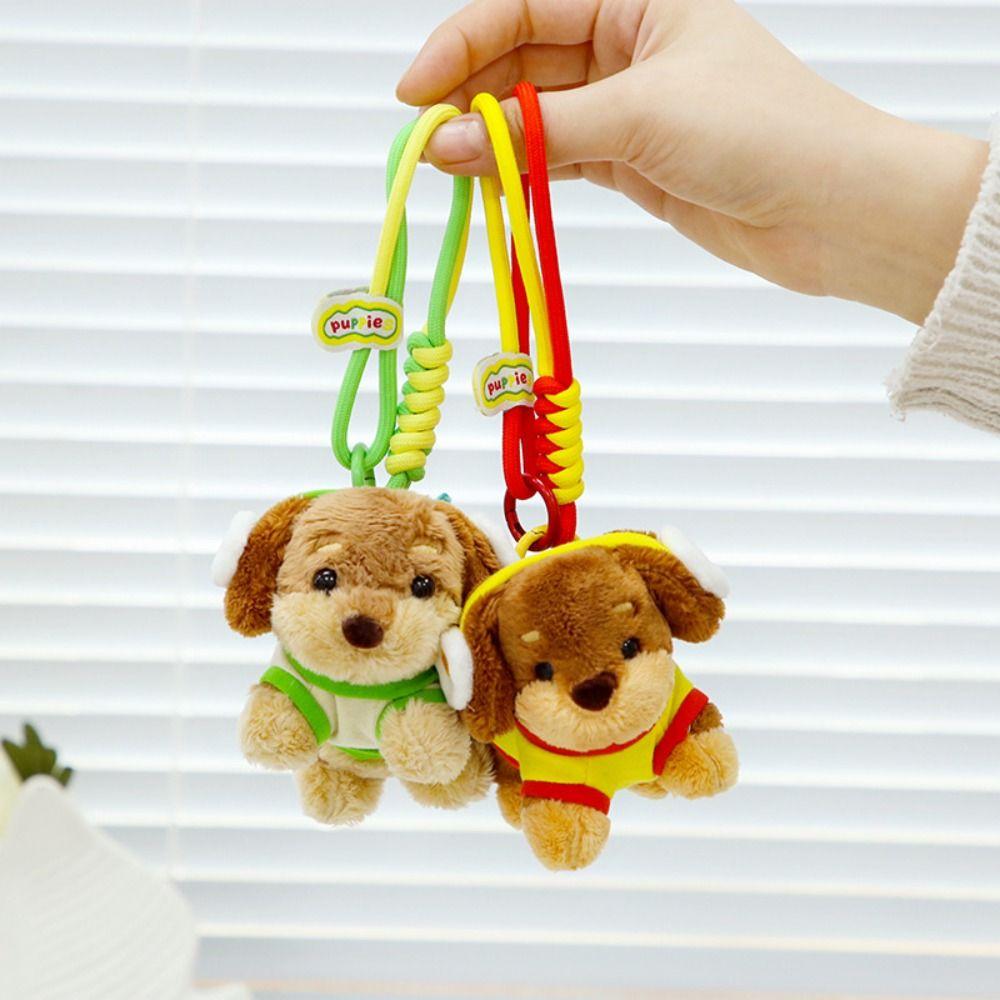 Fluffy Puppy Car Key Ring Girl Heart Animal Puppy Dolls Keyring  Hanging Accessory