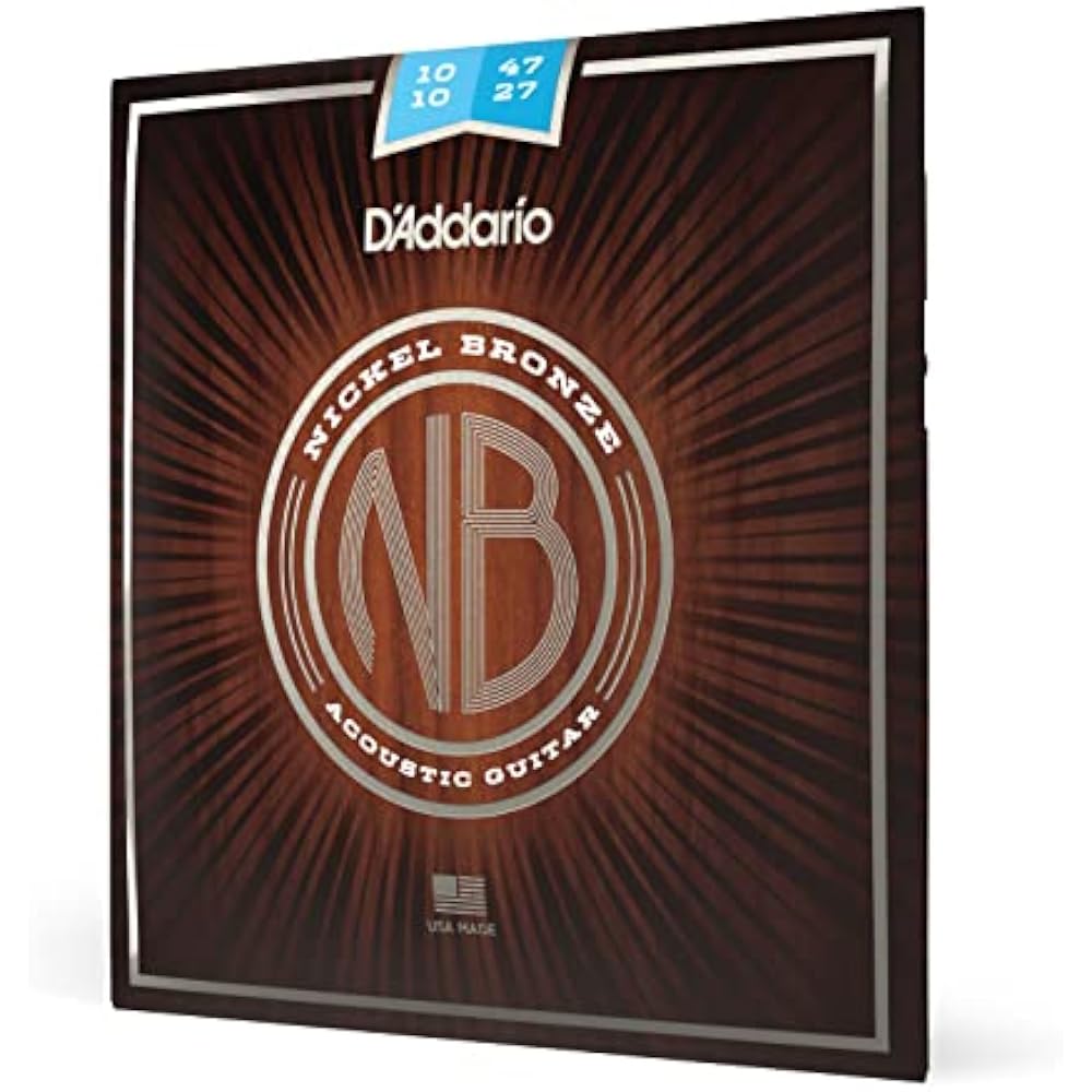 D Addario Daddario Acoustic Guitar Strings Nickel Bronze Regular Light 12 Strings .010-.047 NB104...