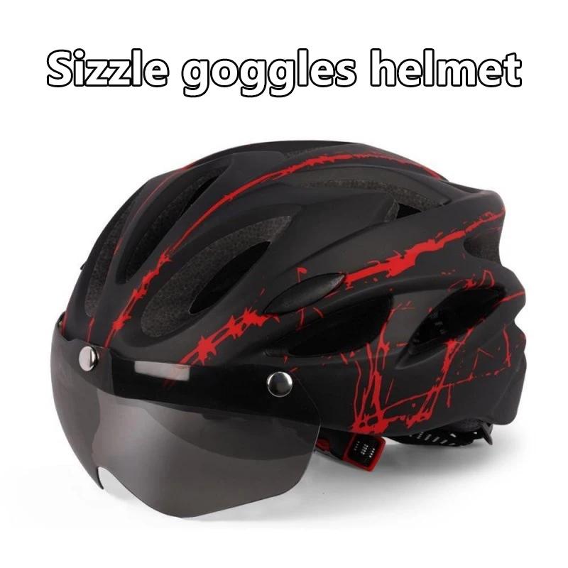 Cycling Helmet Adults Ultralight Bike Helmet Anti Fog Goggles Breathable EPS Protection Road Mountain Biking Christmas Gift