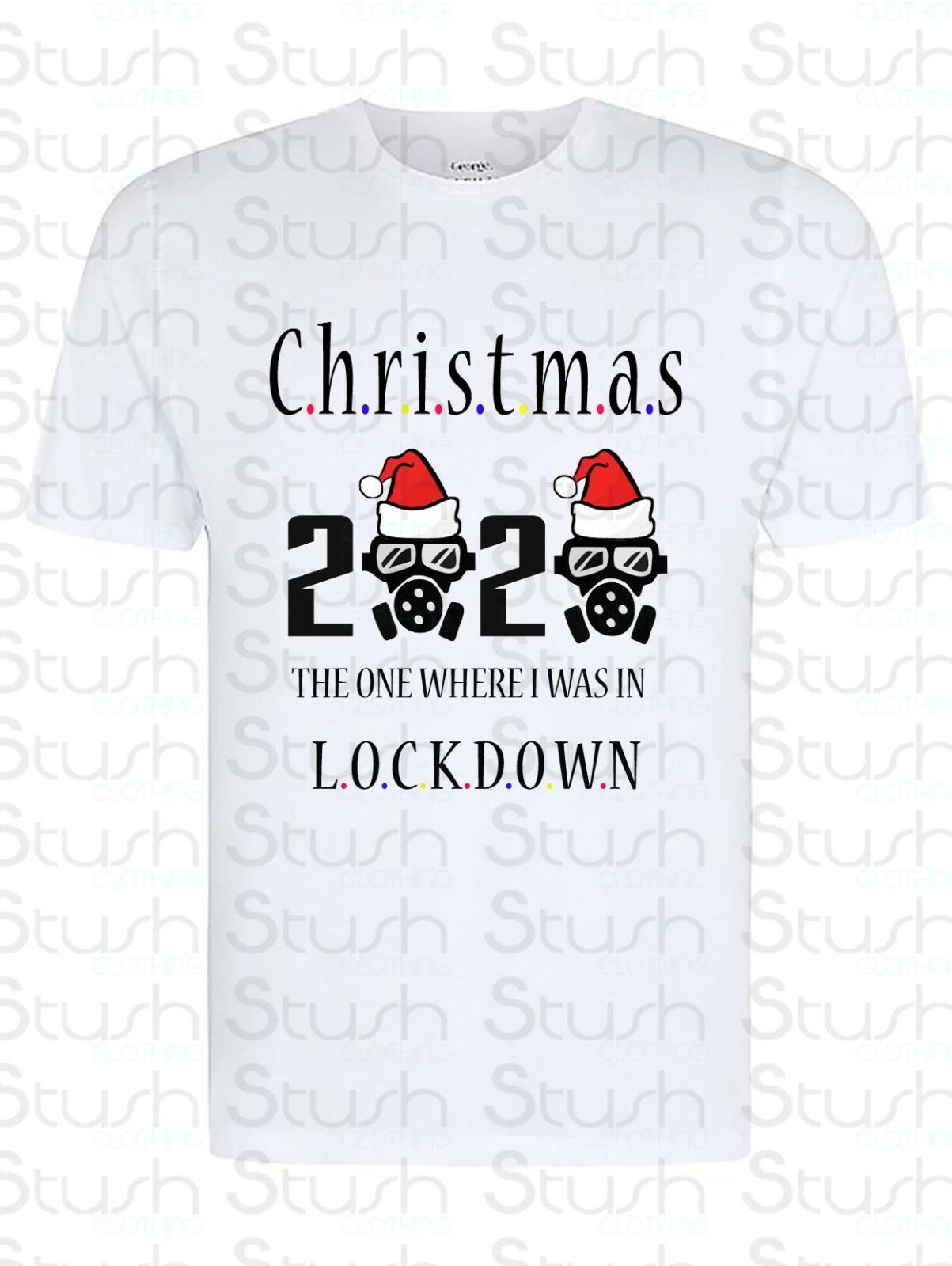 Christmas 2020 The One were I Was In Lockdown T-Shirt, Novelty Christmas 2020 XL