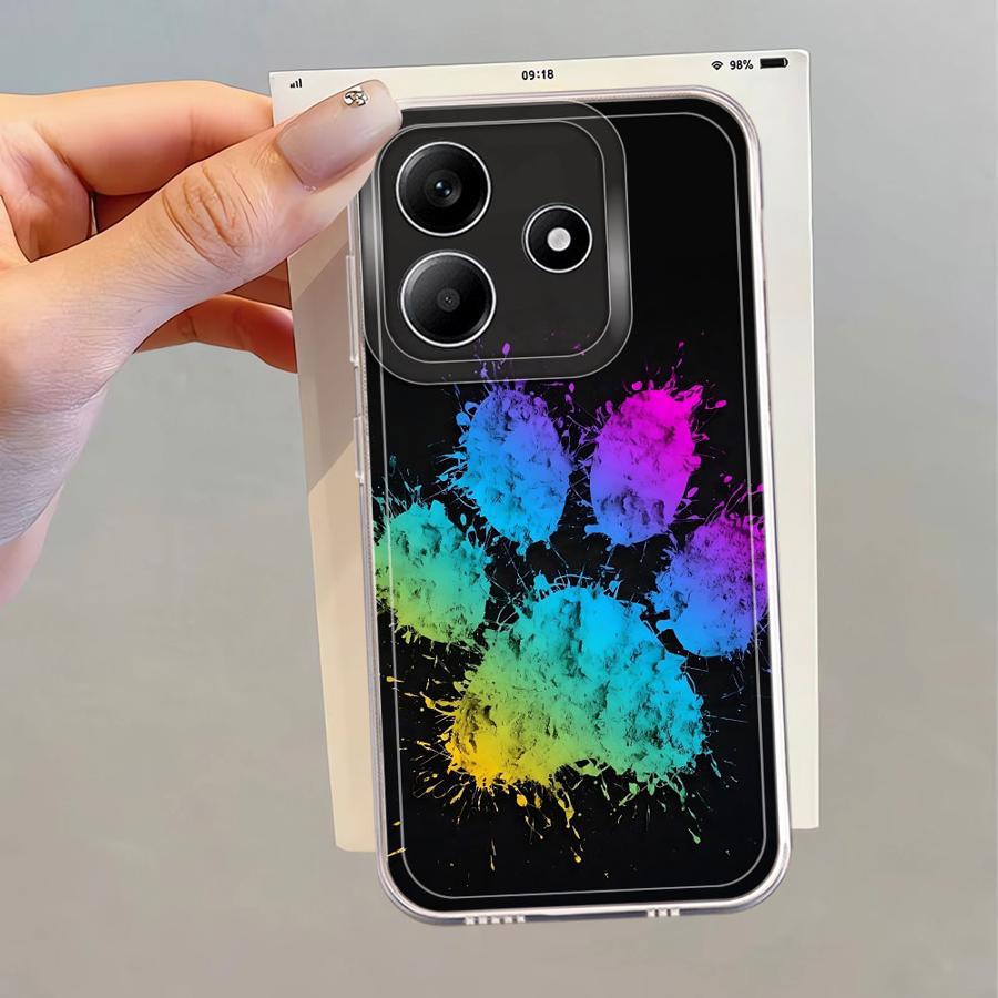 

Мягкий чехол для телефона для Xiaomi Redmi Note 12 11S 13C 10S A4 12S 14 Pro Plus 13 9 9S 11 14C Лапки кошки и собаки Redmi Note 12 Pro 4G