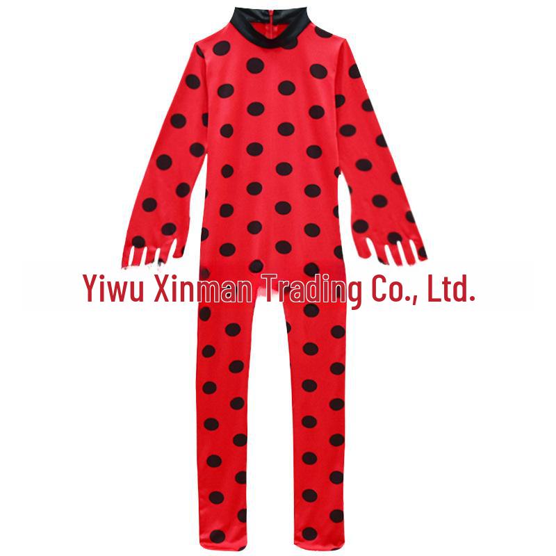Girls' Superhero Anime Costume Set with Jumpsuit, Eye Mask, and Bag for Halloween and Festivals