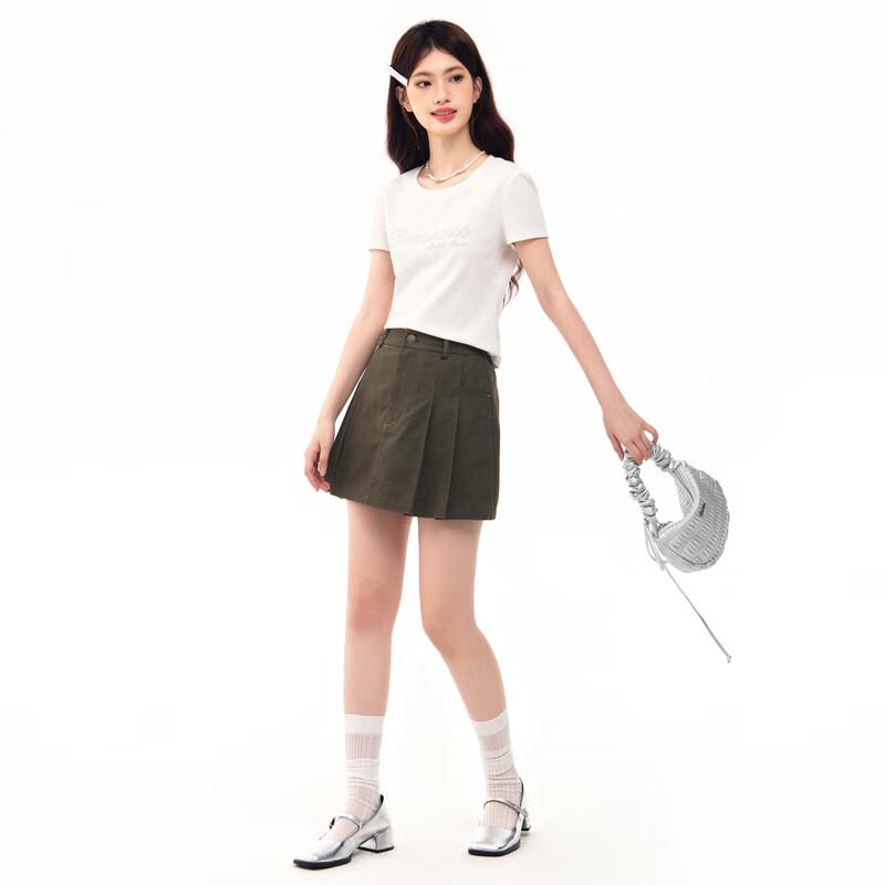 LED'IN Korean Style Pleated Skort Shorts