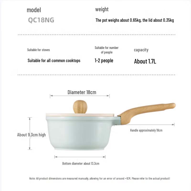 Chui Da Huang 18cm Celadon Non-Stick Saucepan