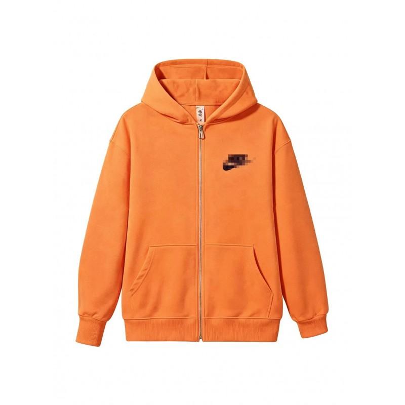 Embroidered Hooded Sweatshirt Loose Fit Couple Streetwear Teens