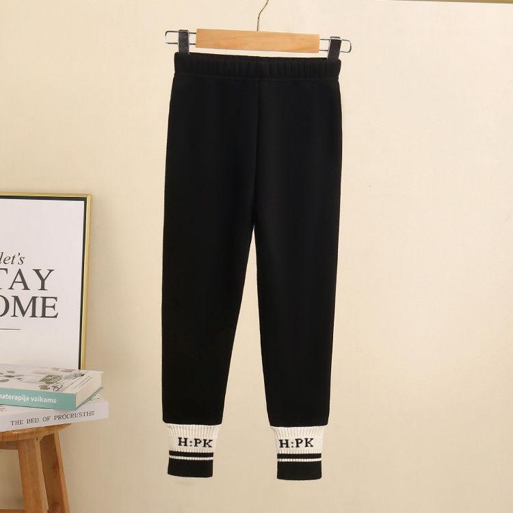 Girls' Fleece-Lined Leggings: Stylish Cotton Pants for Autumn & Winter - Wear Outside, Soft Velvet, Cozy Warmth