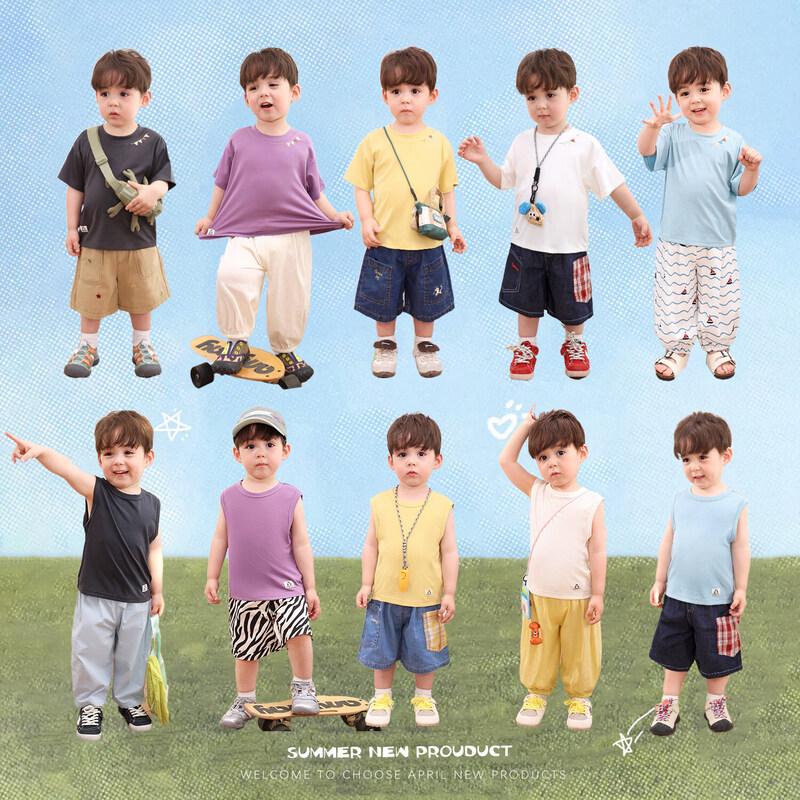 LUSON Baby Boy Lyocell Summer T-Shirts & Vests 80