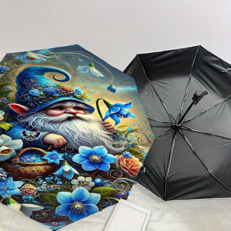 1 Stück Zwerg Blumen Schirm-8 Rippen verstärkt, Automatisches Öffnen, Leicht & Langlebig, Modeaccessoire für Draußen-D339