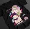 Demon Slayer Shirt Mitsuri Kanroji T-Shirt Tanjiro KNY Anime Akaza Top Muzan Tee Summer Men's and Women's Breathable T-shirt Top