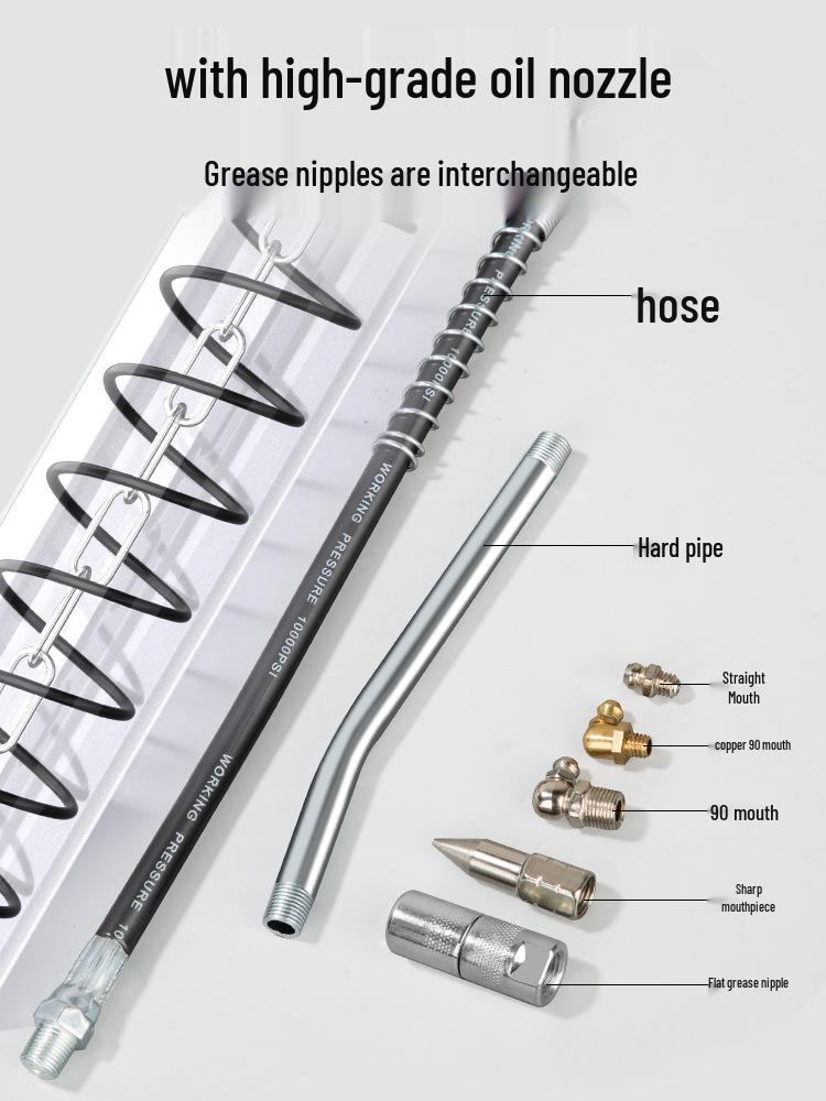 High-Pressure Dual Rod Grease Gun for Forklift & Excavator