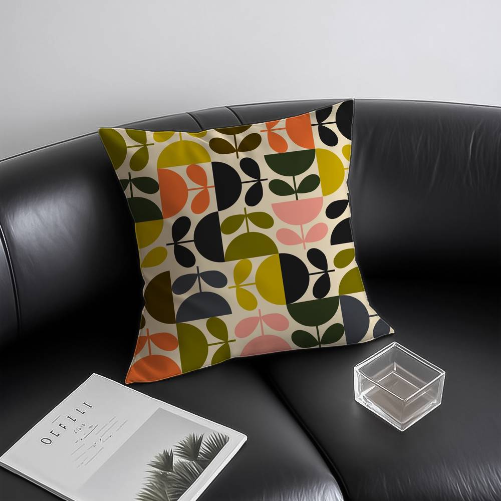 O-Orla Kiely Flower Pillow Case Anti-dustmite Invisible Zipper Sofa Bed