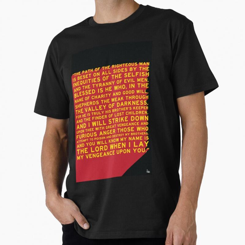 Ezekiel 2517 Pulp Fiction Cult Classic Movie Gift T Shirt for Men Large Size Tops S6xl 100 Cotton Printed Clothes