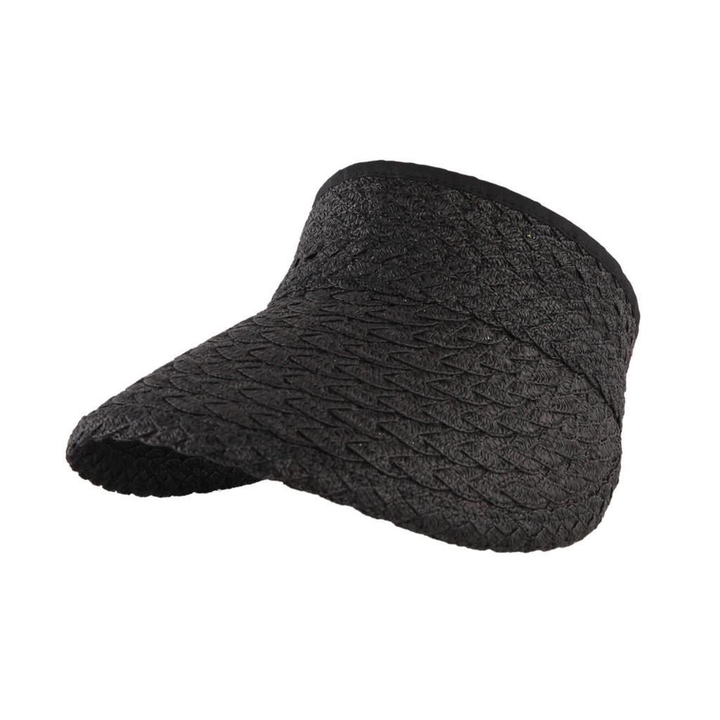 Women's Summer Korean Style Solid Color Sun Shade Straw Hat Fashionable Casual Beach Sunshade Duck Tongue Sun Hat