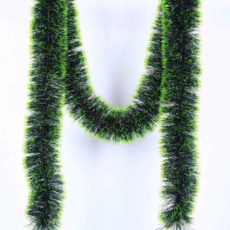 

1/2Pcs Christmas Green Metallic Wire Wreath Christmas Tree Decoration Ceiling Hanging Ornament New Year Party Home Decor Navidad 4m-2pcs зелёный