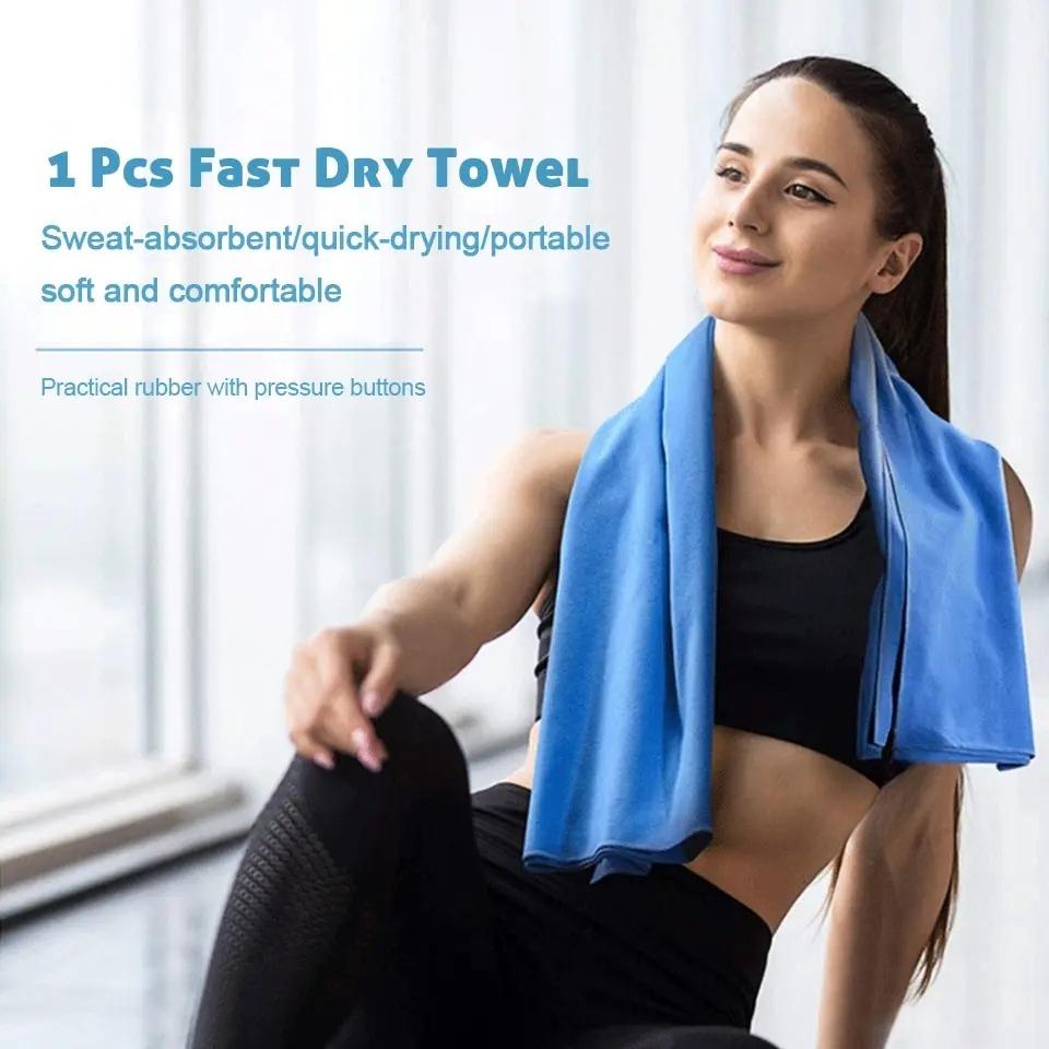 1-psc Microfiber Travel Towel Fast Dry Towel Super Absorbent Compact Light-Weight L Designed for Beach Gym Pool Bath Yoga