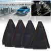 Universal 16mm PU Leather Car Gear Shift Collars Carbon Fiber Auto Car Manual Stick Shifter Knob Gear Shift Boot Cover Gaiter
