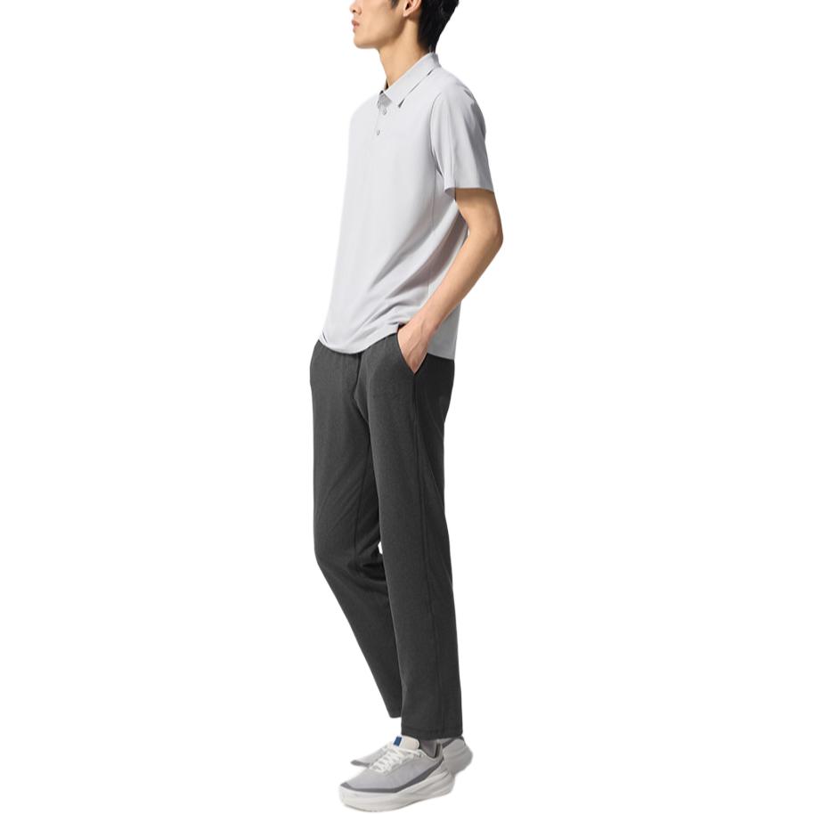 Saucony Knitted Solid Color Drawstring Mid-Rise Comfortable Stretch Casual Pants Men bottoms Blue Mist Gray SA2269KP24L-MG049
