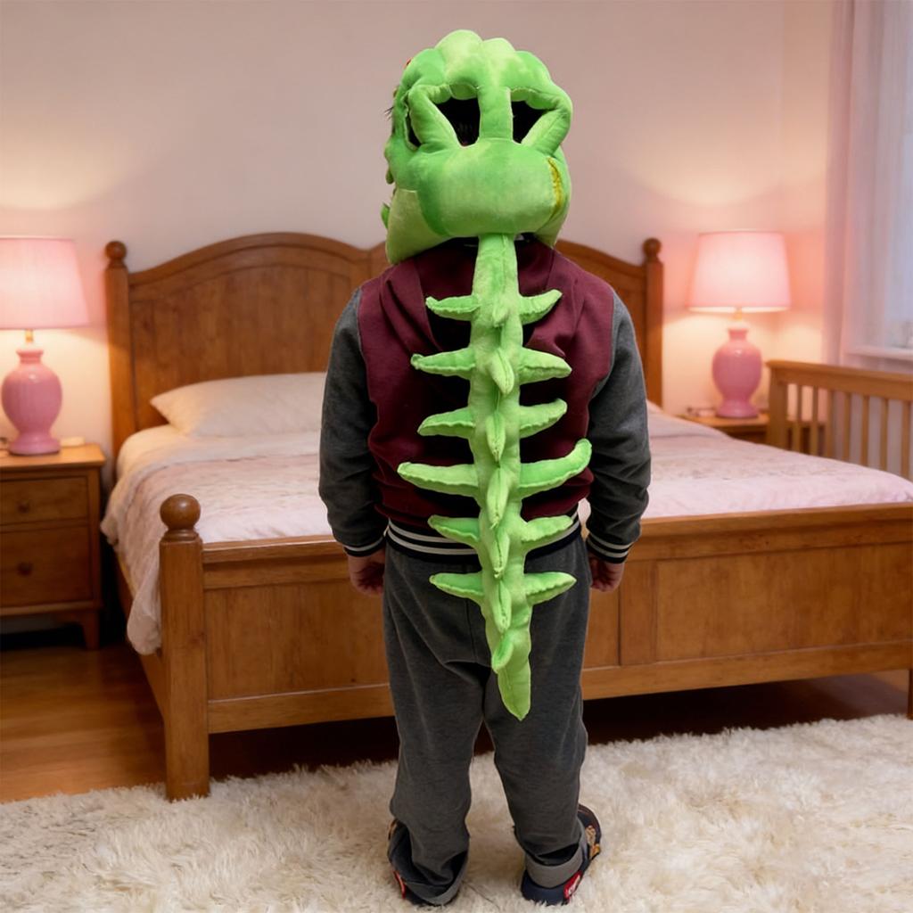 Breathable Dino Head Cover Hat With Funny Skeleton Design Ideal For Costume Fun And Outdoor Activities
