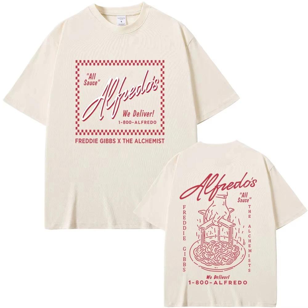 Rapper Freddie Gibbs en The Alchemist Alfredo De Tour T-shirt Heren Dames Hip Hop Mode Popmuziek T-shirt Popmuziek T-shirts