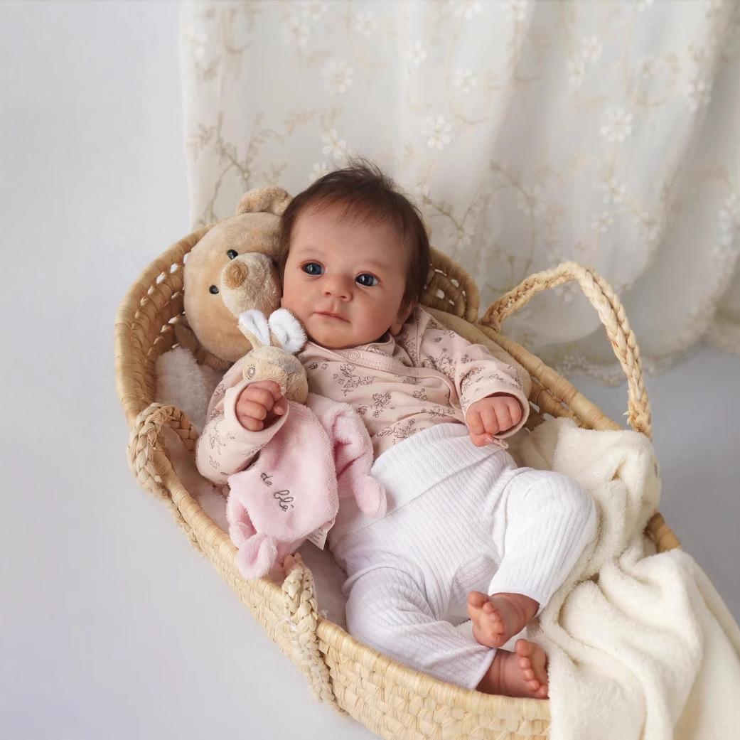 

19 Inch Reborn Baby Doll Realistic Newborn Baby Realistic Doll For Kids Fun Playtime Gift Silicone