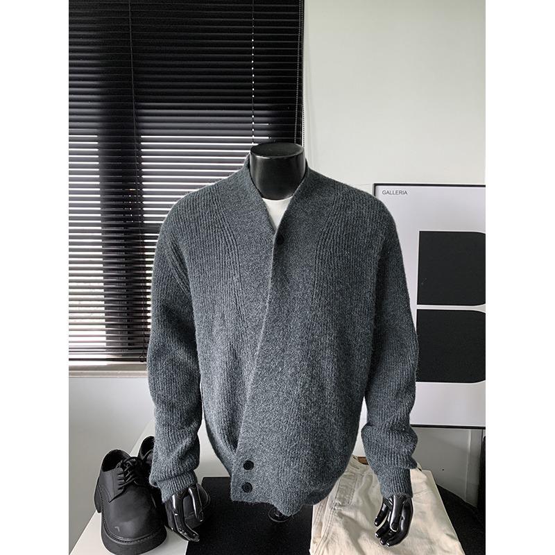 Men s Retro V-Neck Knit Sweater - Winter Warm & Casual Autumn Pullover 2XL