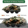 Military Truck Army Armored Model Car Treatment Transport Vehicle Metal Diecast Toy With Lights And Sounds