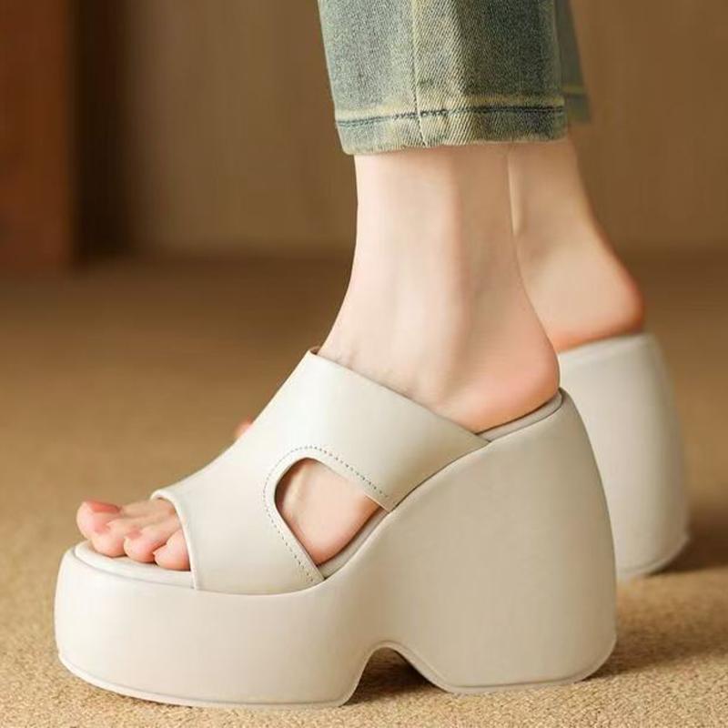 Fashion Super-high Heels Women's Platform Slippers Designer Heeled Shoes Summer Fashion Wedges Pumps 2025 Trend New Sandalias De Mujer
