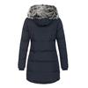 Women's Hooded Slim Fit Cotton Coat - European & American Style, Mid-Length, Solid Color, Warm Outerwear for Autumn & Winter
