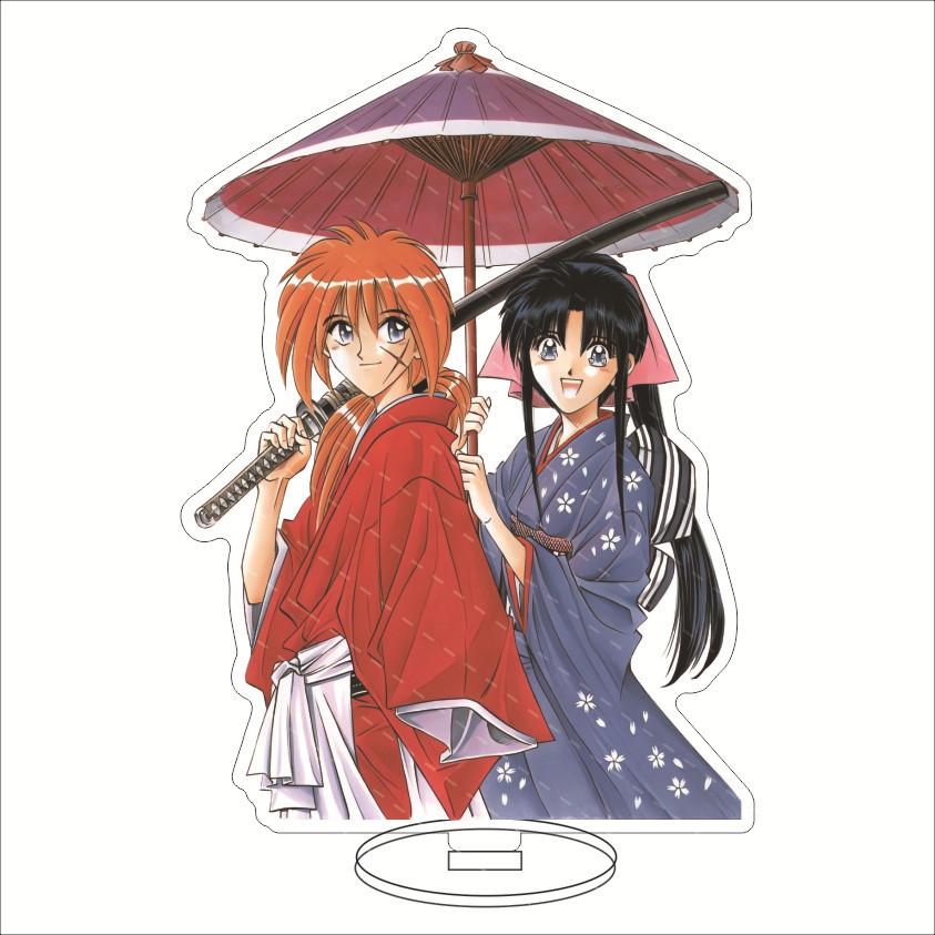 Rurouni Kenshin Anime Stand Action Figure HIMURA KENSHIN Tomoe Yukishiro Acrylic Standing Model Plate Holder Cosplay