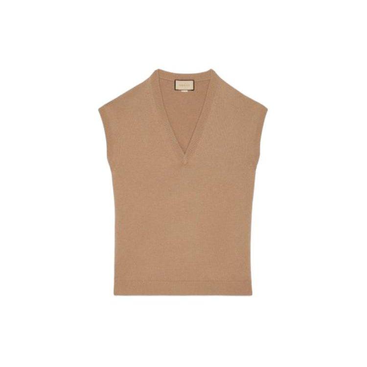 GUCCI Open Back Fine Ribbed Top 773568-XKDUV-2602