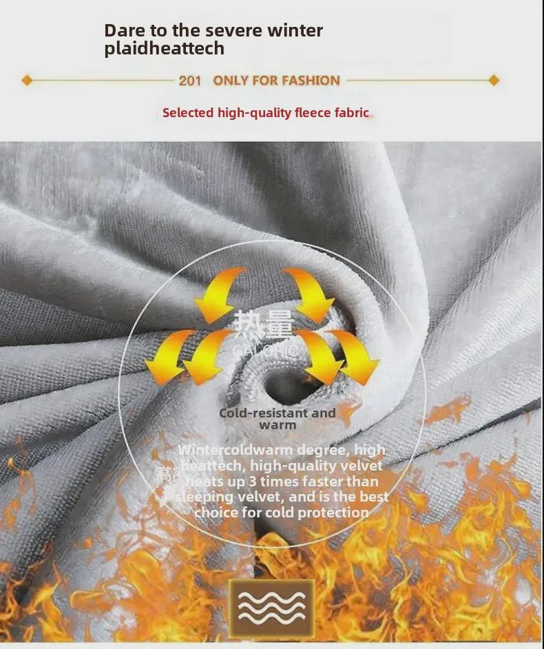 High Waist Plush Jeans for Women - Elastic Slim Fit, Double Buckle, Thick, Warm, Nine-Point Blue-Gray Pants for Autumn and Winter.