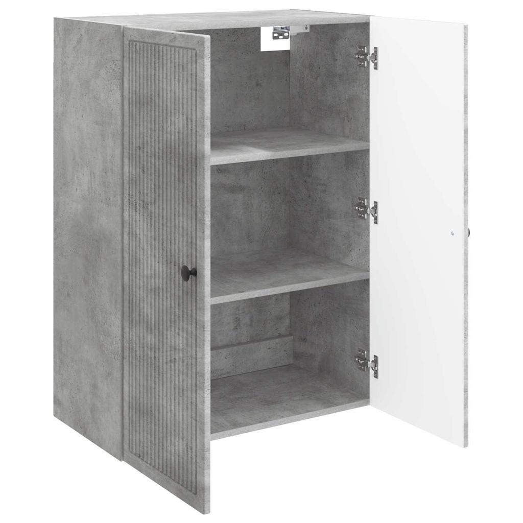 Wall Mounted Cabinet Concrete Grey 66 x 34.5 x 90 cm Particleboard