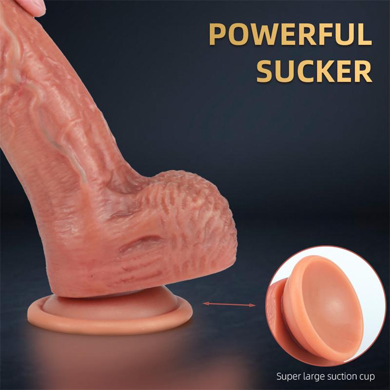 Female Masturbation Device Liquid Silicone Simulation Penis Double-layer Dildo Adult Sex Products