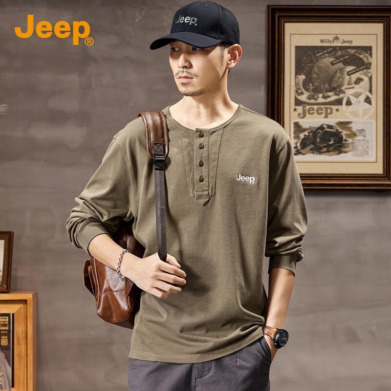 JEEP Men s Embroidered Pure Cotton Long Sleeve Sweatshirt 2XL