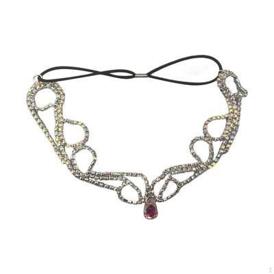 Rhinestone Forehead Chain Decor Bohemian Head for Dance Halloween Festival