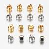 10-20pcs Clasp Metal Crimp End Beads Gold Color Bead Button Clasps for DIY Jewelry Making Findings Components Handmade Wholesale
