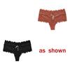 2Pcs/Lot Women Sexy Lace Panties Bow Low-Rise Temptation Lingerie Female G String Transparent Underwear Embroidery Thong Intimates
