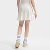 Fila Fashion Simple Classic Versatile Tennis Pleated Skirt Shorts Women Skirts Cloud-Mushroom-White F11W439306FWT