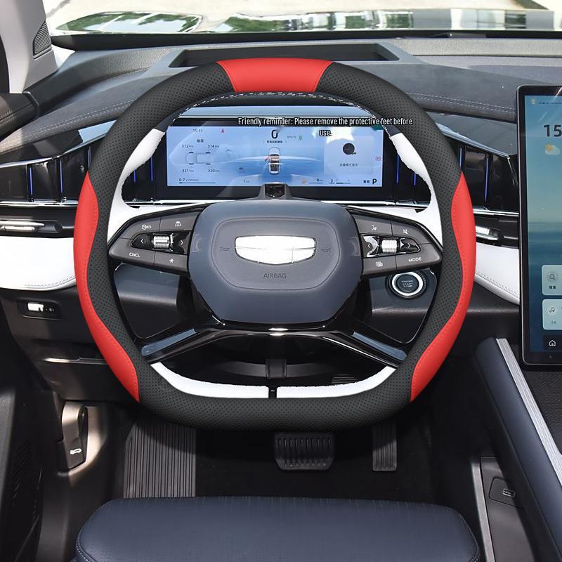 Custom Fit Steering Wheel Cover for 2025 Geely Boyue L - Non-Slip, Odorless, No Sewing Needed.