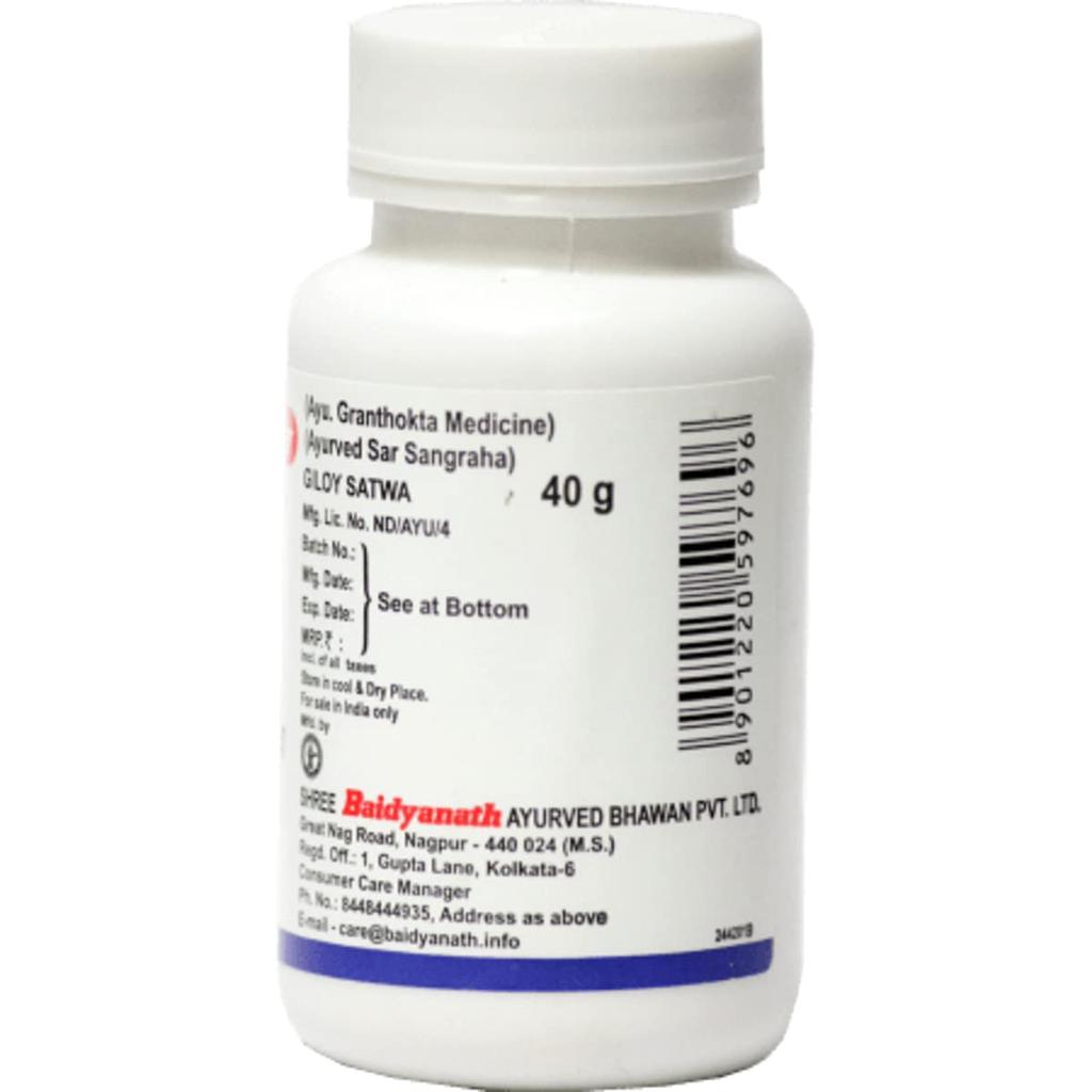 Baidyanath Asli Ayurved Giloy Satwa 40 g Packung 1 Reines Guduchi Satva Immunstärkungs-Nahrungsergänzungsmittel