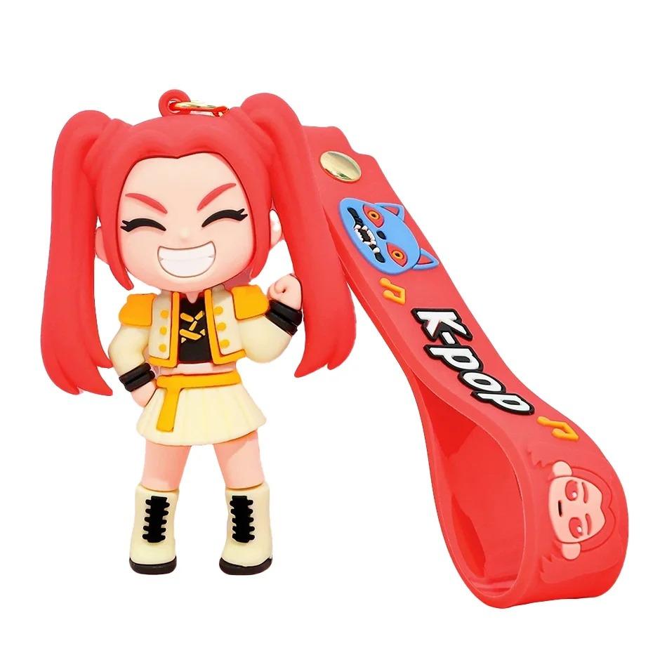 6-Pack Kpop Keychains Tiger Image Pvc Girl Group Doll Keychains Cute Harajuku Style Key Rings Decorations Suitable For Kids