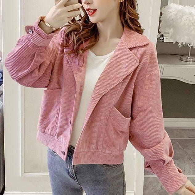 Trendy Loose Short Women's Jacket - Spring & Autumn European Style Long Sleeve Petite Fit 2025