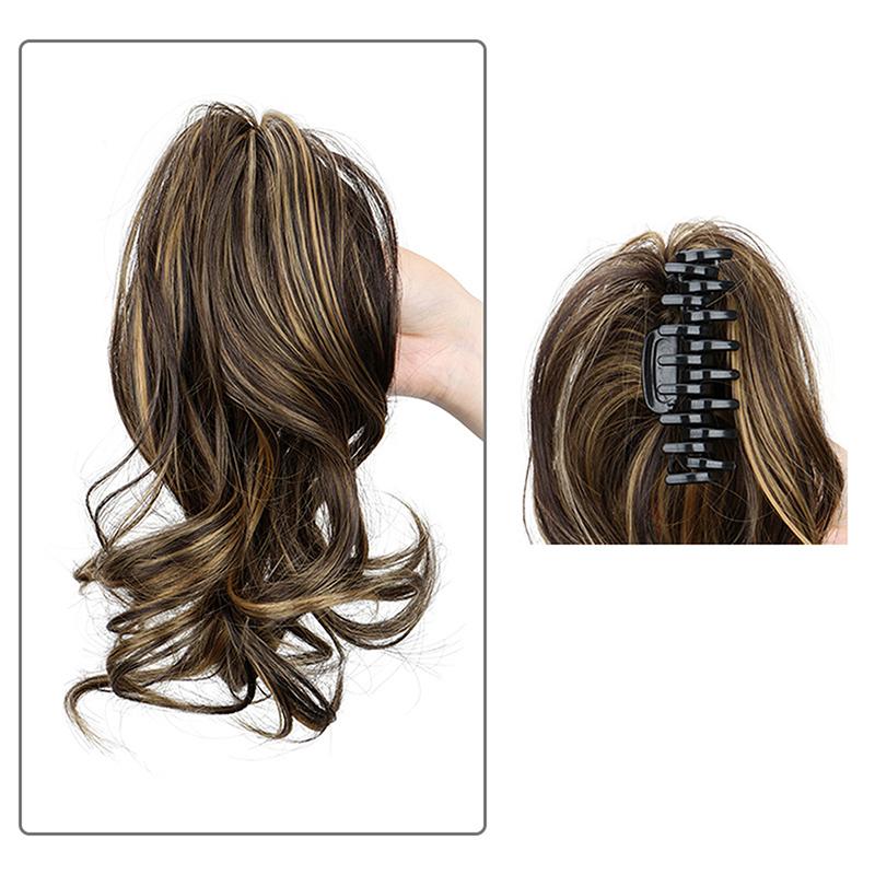 Синтетический короткий кудрявый парик хвостик заколка-краб в хвост наращивание волос милый парик для женщин синтетический хвостик as the picture