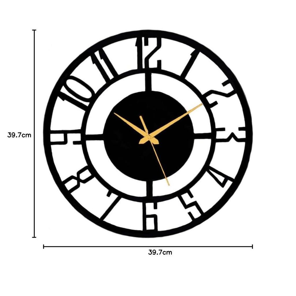 Divine Wooden Wall Clock for Living Room, Bedroom, Office, Kitchen, Home and Hall, Antique Big Size Modern Wall Watch for Home Decor (40 Cm Diameter)