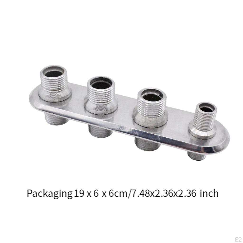 Firewall Heater AC Bulkhead In Line 4 Connection Pipe Adapter Connector Billet Aluminum Premium