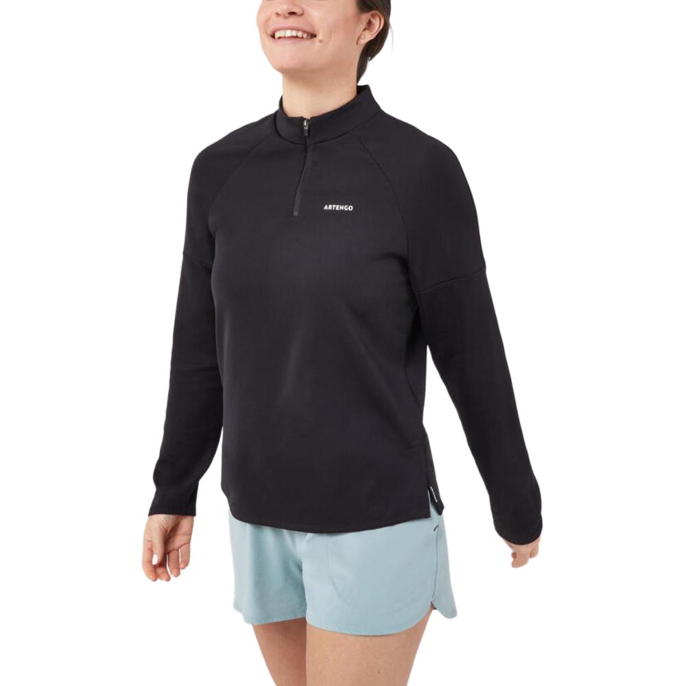 

DECATHLON Soft, Lightweight, Warm Long Sleeve Tennis Jersey Women s Smoky Black L дымный черный