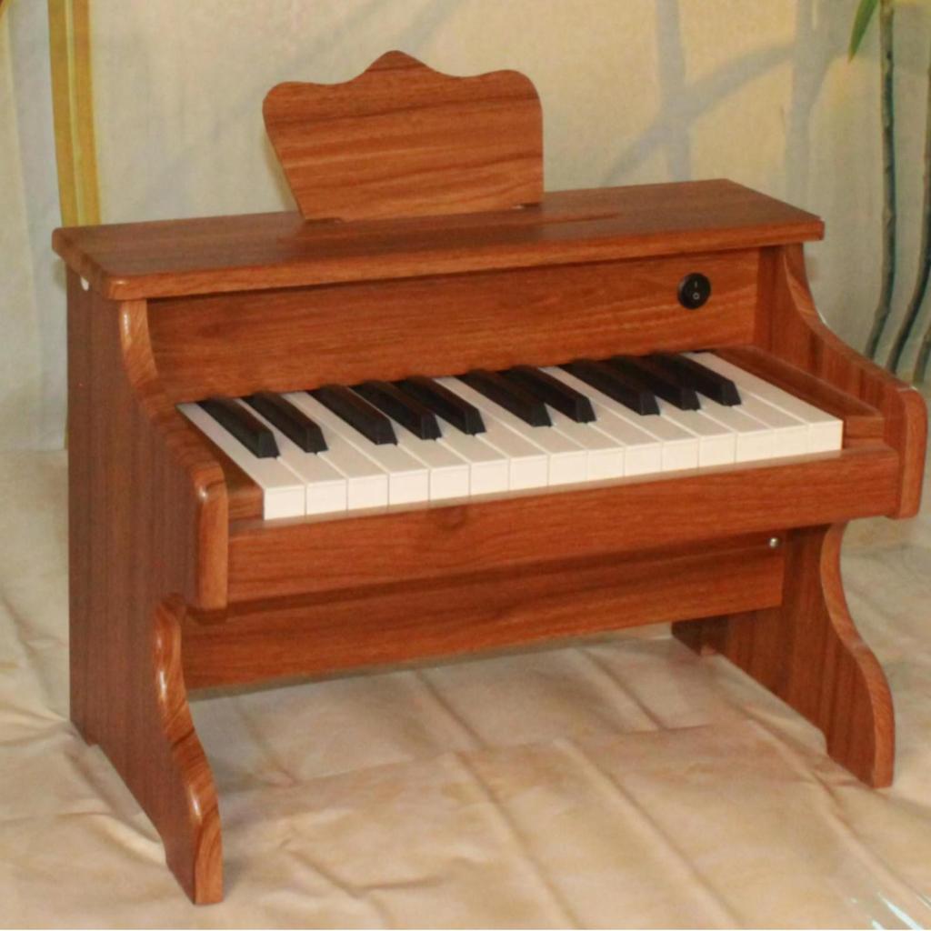 Kids' 25-Key Wooden Toy Piano - Portable Musical Instrument for Ages 1-10