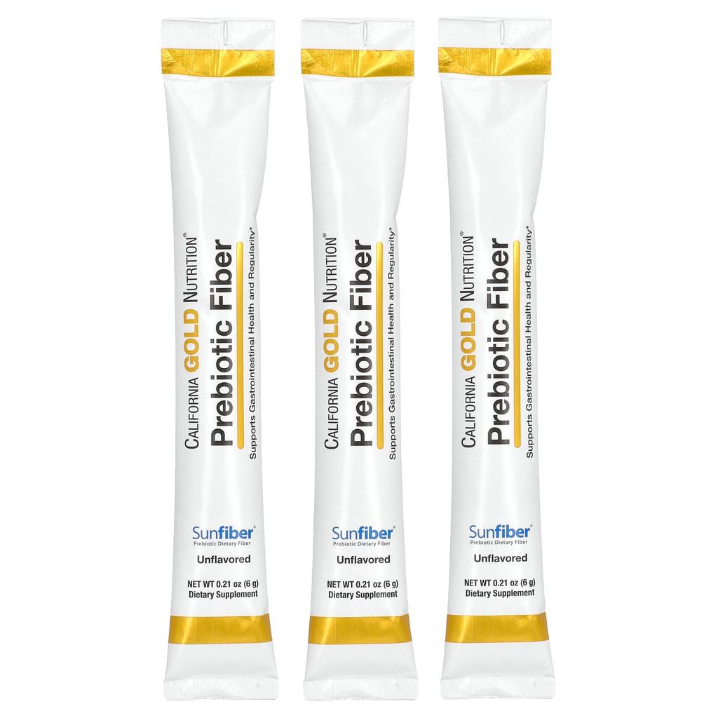 Prebiotic Fiber, 3 Packs, 6G (0.21Oz) Each