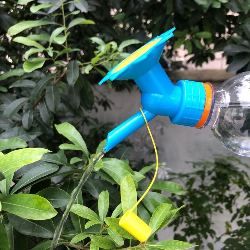2 in1 Plastic Watering Can Garden Household Beverage Bottle Double Sprinkler Gardening Tools for Indoor Outdoor Plant Watering